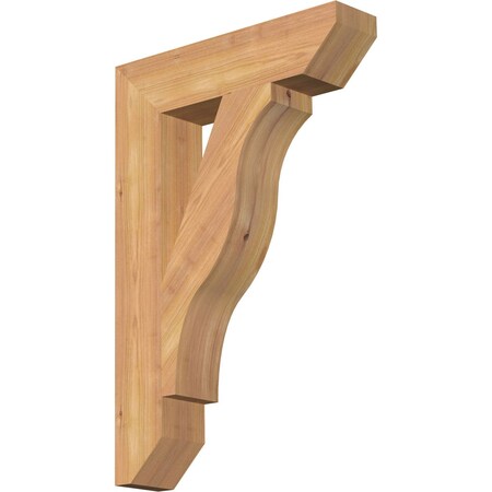 Ekena Millwork Funston Slat Smooth Bracket, Western Red Cedar, 3 1/2"W x 16"D x 24"H BKT04X16X24FST06SWR